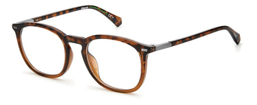 Premium Men Polaroid Eyeglasses: PLD D431/F - Havana Brown - SpecSMART Eye Clinic (Diagonal View)